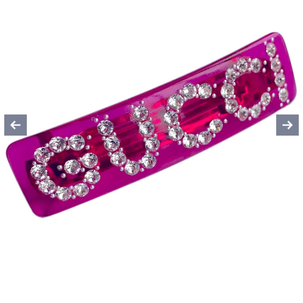 💖💎AUTHENTIC PINK & GOLD CRYSTAL GUCCI SINGLE HAIR CLIP💎💖